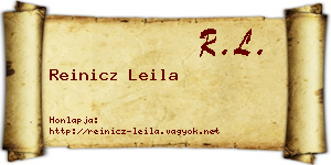 Reinicz Leila névjegykártya